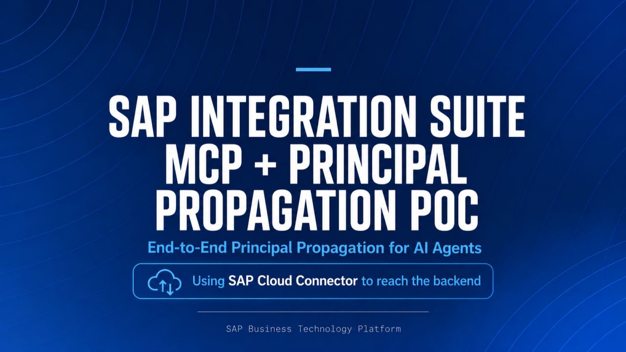 End-to-End Principal Propagation for AI Agents with SAP Integration Suite, MCP and SAP Cloud Connector